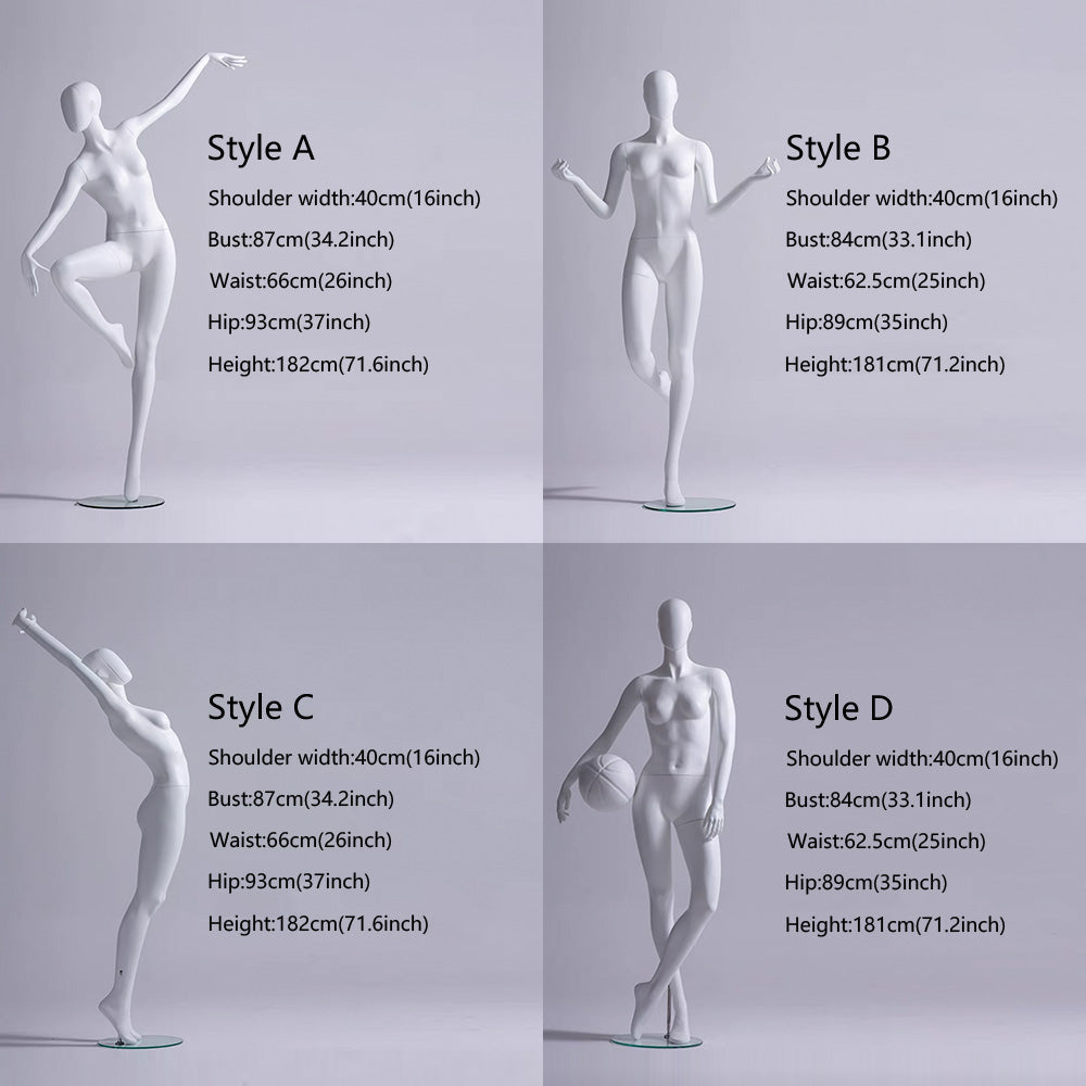 DE-LIANG Female Yoga Mannequin Fiberglass Full-Body Sports Dress Form for Activewear Display DE-LIANG Dress Forms DE-LIANG Female Yoga Mannequin Fiberglass Full-Body Sports Dress Form for Activewear Display DE-LIANG Dress Forms