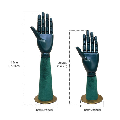 Luxury Wooden Mannequin Hand, Colorful Right Wooden Props Covering Velvet Mannequin Hand,Jewelry/Sunglass Display Wooden Mannequin Hand DE-LIANG