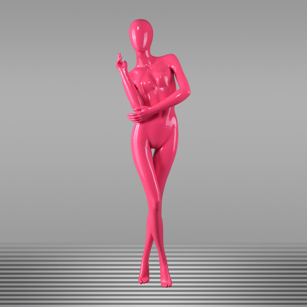 DE-LIANG Colorful Glossy Female Mannequins ,Abstract Full Body Fiberglass Display Models