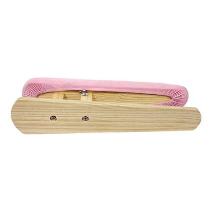 DE-LIANG Professional Pink Tailor Pressing Board with Solid Wood Base