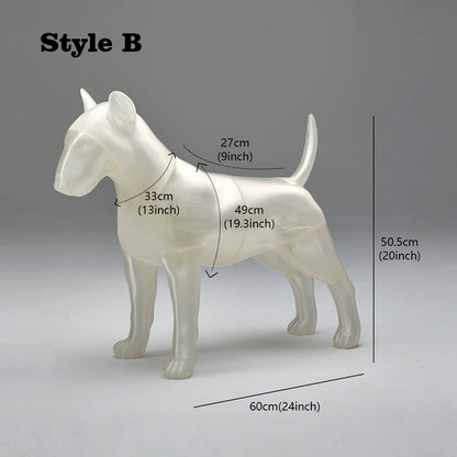 Customized Dog Display Mannequin - 3D Assemble Pet Mannequin, Semi-Transparent Decorative Dog Sculpture for Boutique Display, Pet Clothes