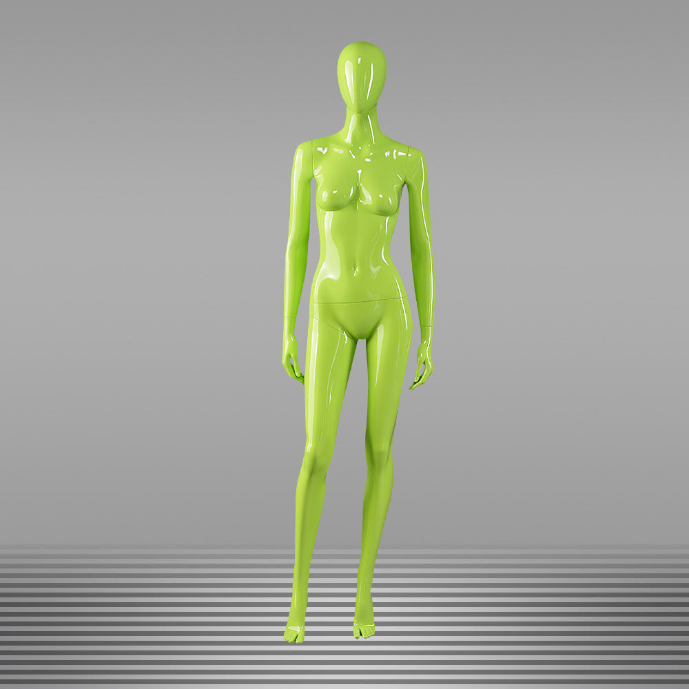 DE-LIANG Colorful Glossy Female Mannequins ,Abstract Full Body Fiberglass Display Models