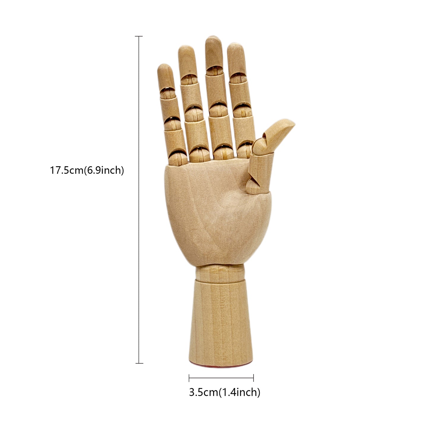 Maniquí de mano de madera de alta calidad, maniquí de mano de madera móvil para mujer, ideal para exhibir guantes, anillos, relojes, collares, gafas de sol, joyas y decoración.