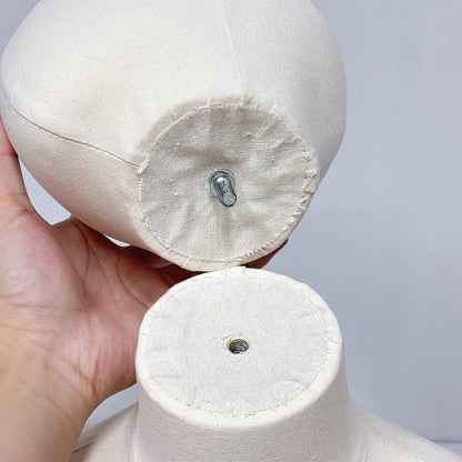 DE-LIANG Male & Female Linen Mannequin Head for Wigs, Hats & Jewelry Display