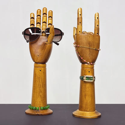 DE-LIANG Wooden Hand Model – Jewelry Display, Glove Mannequin & Sketch Prop
