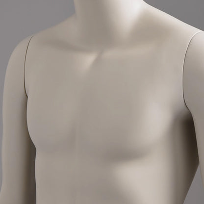 DE-LIANG Luxury Male Full Body Mannequins,Light Gray to Gray Male Dress Form Display Mannequis with Base,Stand Realistic Model for Clothing Shops