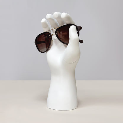 DE-LIANG Matte White Male Fiberglass Hand Display Stand: Jewelry /Watch Display; Sports Gloves and Wristbands Display.