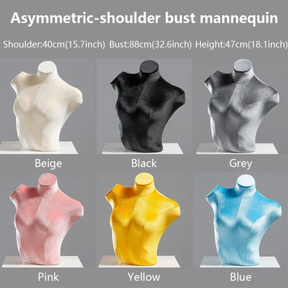 DE-LIANG Velvet Female Mannequin Torso | Lingerie Bra Underwear Display Form