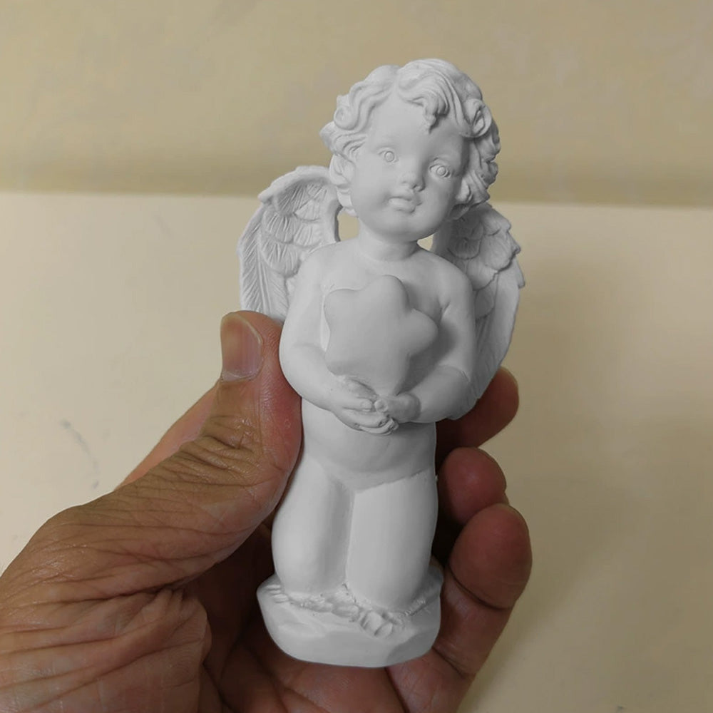 Handmade Child Angel Cupid Desktop Ornament,Home Decor,Cherub Statue Prayers Of An Angel Figurine Resin Sculpture Art Ornaments Arts,Gift