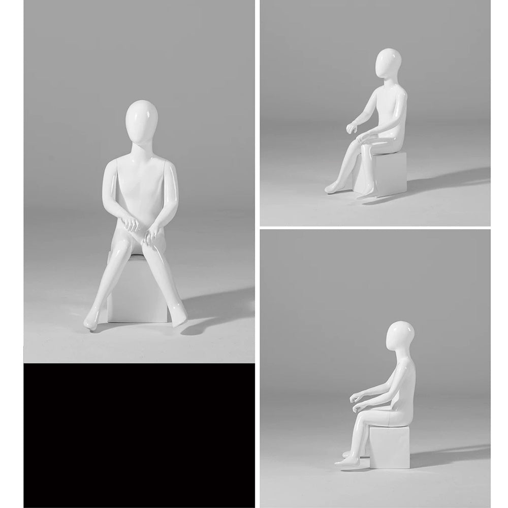 DE-LIANG Child Mannequin Display Forms – Standing & Sitting Poses (Ages 2–15)