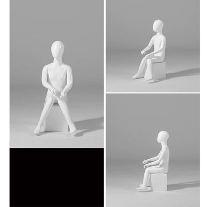 DE-LIANG Child Mannequin Display Forms – Standing & Sitting Poses (Ages 2–15)