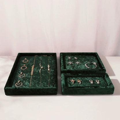 DE-LIANG Velvet Jewelry Display Tray, Earrings Display Stand, Ring Display Stand, Jewelry Display Stand, Necklace Display Tray DE-LIANG