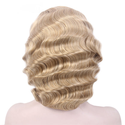 Custom Wig, Female Curly Synthetic Wig With Bangs,Handmade Short Curly Hair,Hair for Window Manikin Head Decorate,Retro Wigs, Cosplay Wig DL2392 De-Liang Dress Forms