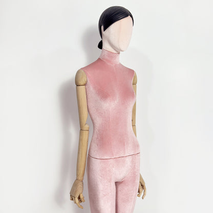 DE-LIANG Full Body Fabric Velvet Flocked Mannequin for Retail Boutique Window Displays