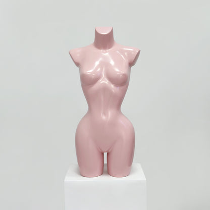 DE-LIANG Female Half-Body Mannequin | Glossy Fiberglass Lingerie Display Torso for Boutique