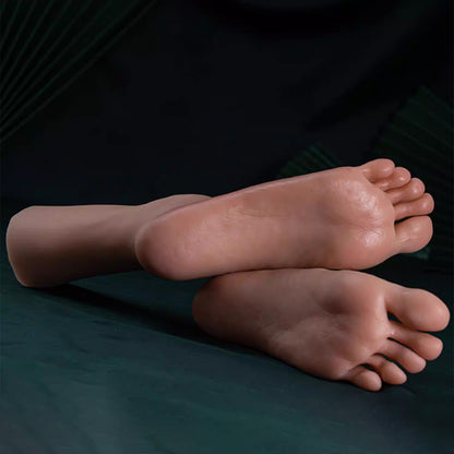 DE-LIANG Realistic Silicone Female Foot Model for Medical Study & Sock & Shoe Display