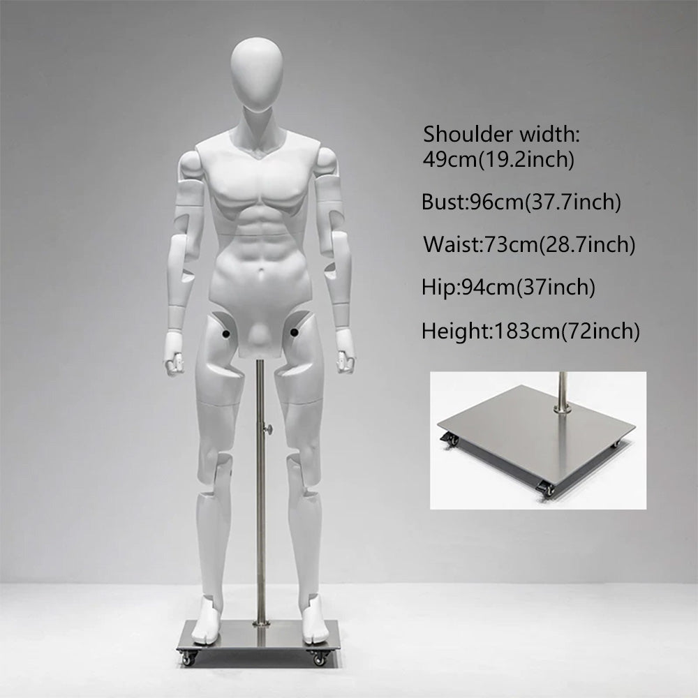 DE-LIANG Poseable Athletic Robot Mannequin for Running, Jumping & Activewear Displays