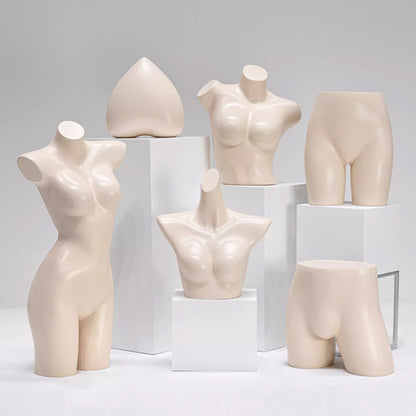 Mannequin de vitrine en velours à demi-corps féminin DE-LIANG, buste féminin avec bras en bois, mannequin de vitrine DL0040