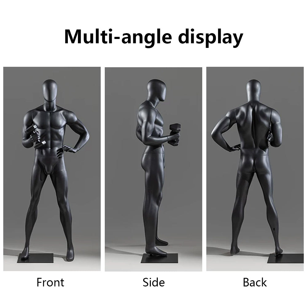 DE-LIANG Athletic Sport Mannequin Dumbbell & Sitting Pose for Gym & Sportswear Store