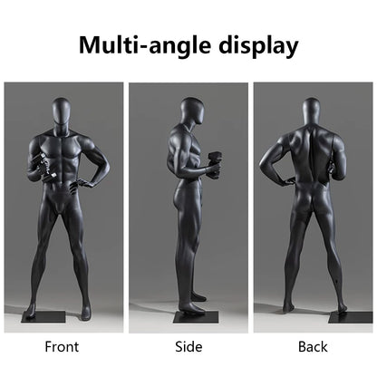 DE-LIANG Athletic Sport Mannequin Dumbbell & Sitting Pose for Gym & Sportswear Store