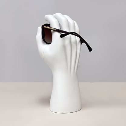 DE-LIANG Matte White Male Fiberglass Hand Display Stand: Jewelry /Watch Display; Sports Gloves and Wristbands Display.