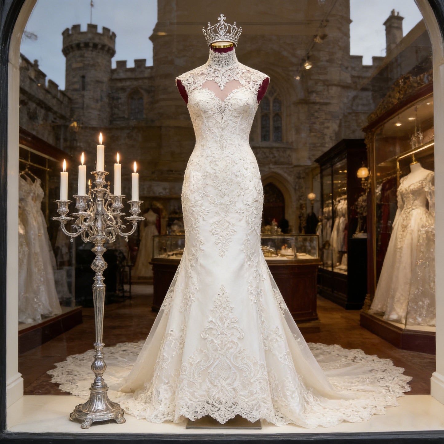 DE-LIANG Burgundy Suede Female Mannequin - Full Body Dress Form for Bridal Boutique