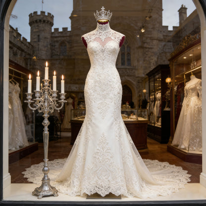 DE-LIANG Burgundy Suede Female Mannequin - Full Body Dress Form for Bridal Boutique