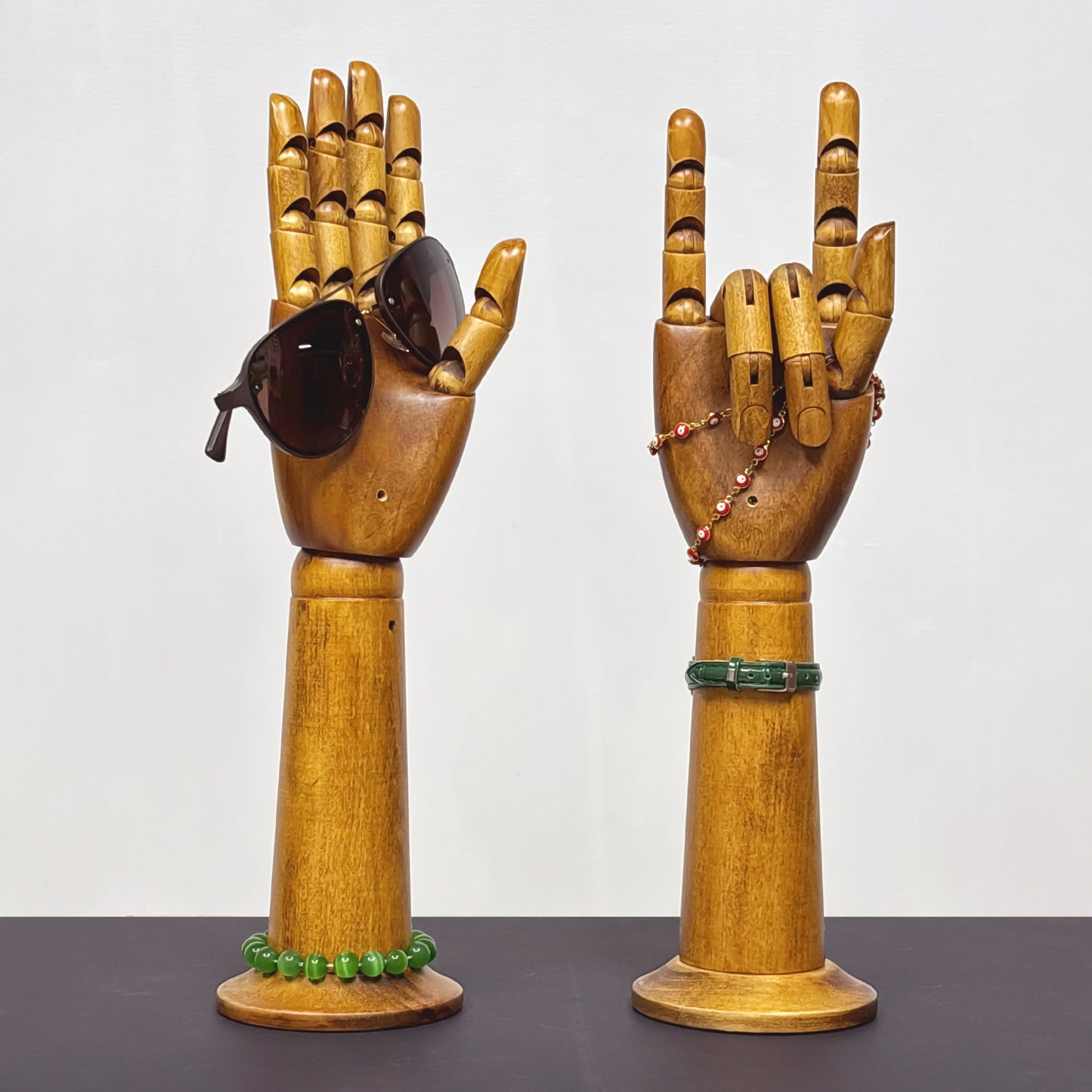 DE-LIANG Wooden Hand Model – Jewelry Display, Glove Mannequin & Sketch Prop