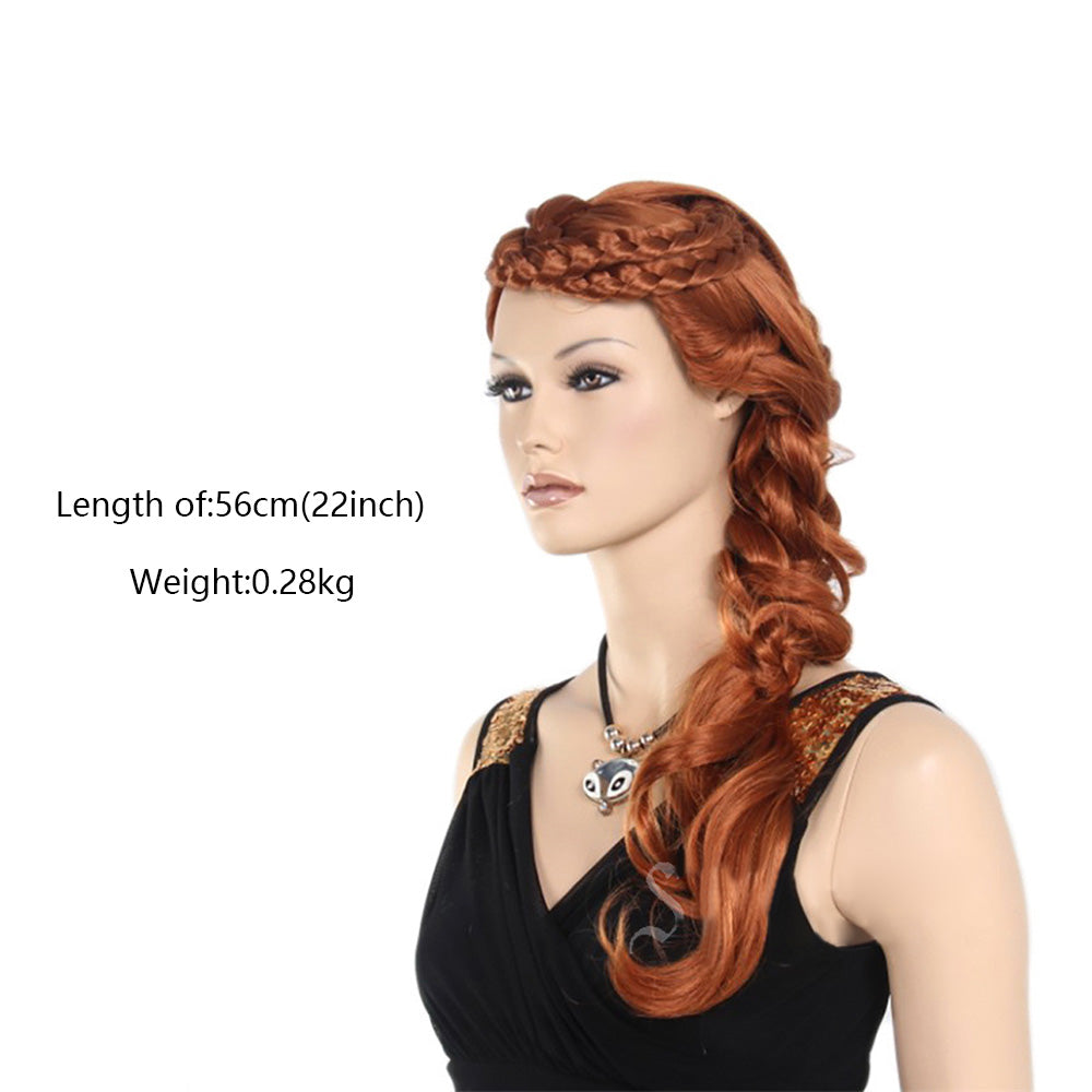DE-LIANG Fashional Female Mannequin's Wig, Handmade Head Mannequin,High Ponytail for Window Manikin Head Decorate,Luxury Wigs, Cosplay Wig DL2395