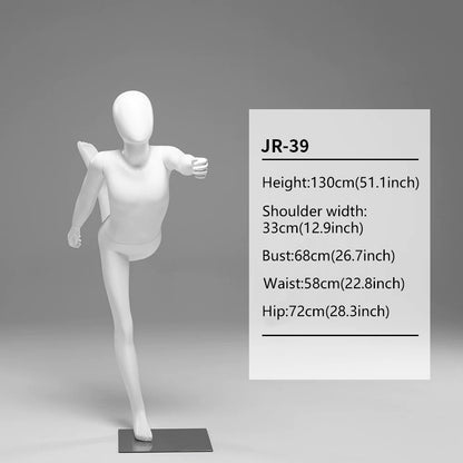 JELIMATE Kids Sports Mannequin Full Body Running & Jumping – Child Athletic Display Form