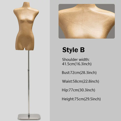 DE-LIANG Slim-Fit Female Torso - Modern Flat-Body Display Form