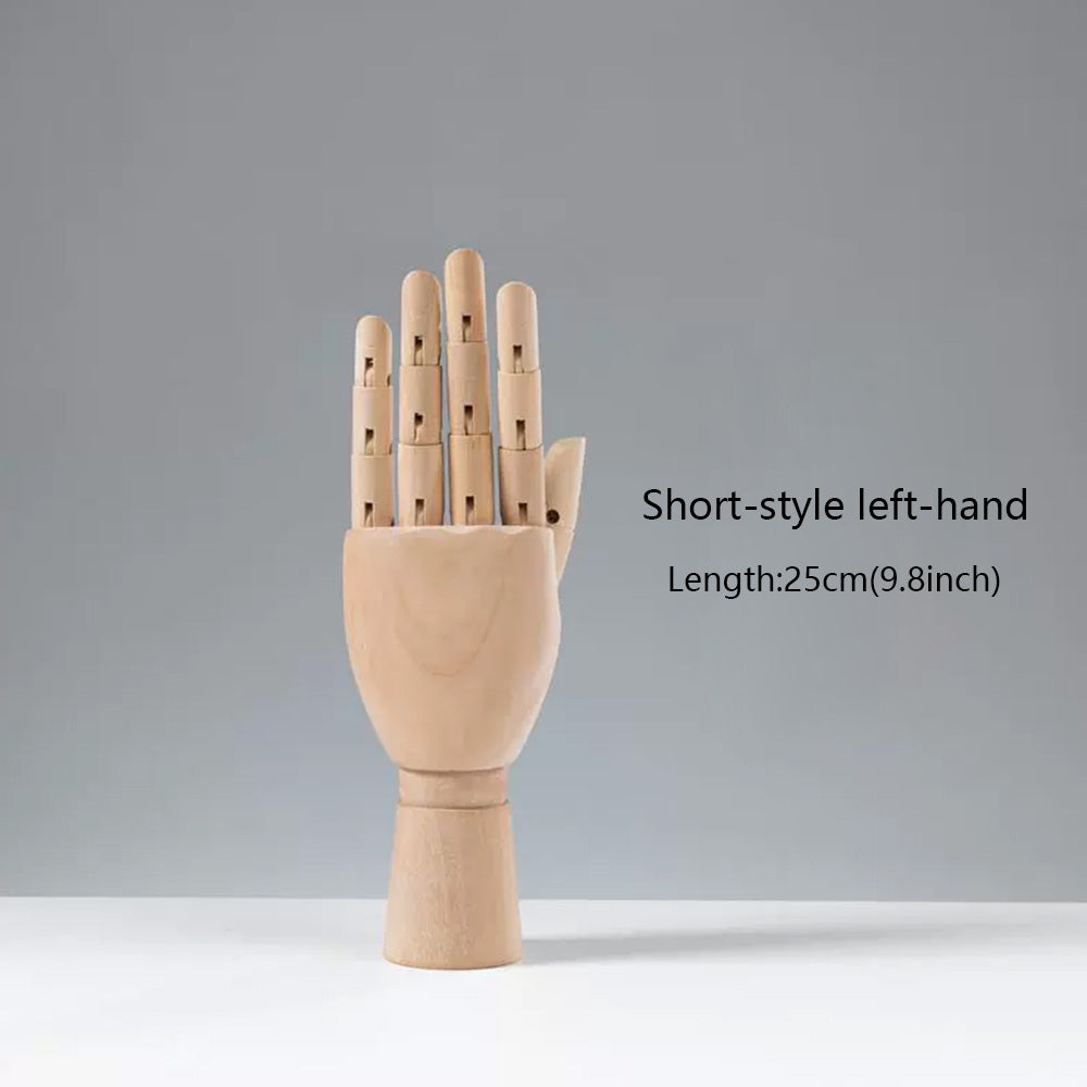 DE-LIANG Wooden Articulated Hand Mannequin with Stand – Jewelry & Bag Display Prop