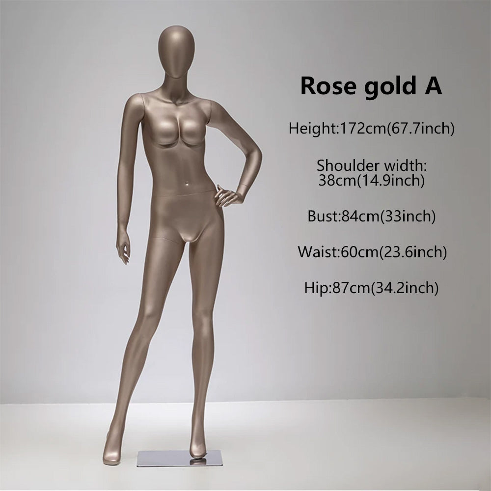 DE-LIANG Full Body Female Mannequin | Fiberglass Dress Form for Boutique Clothing Display
