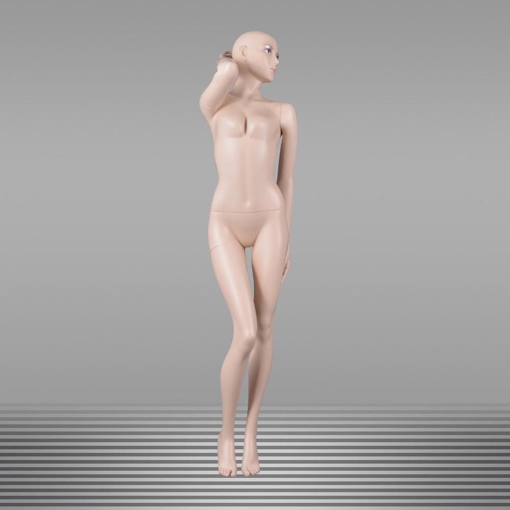 DE-LIANG Colorful Glossy Female Mannequins ,Abstract Full Body Fiberglass Display Models