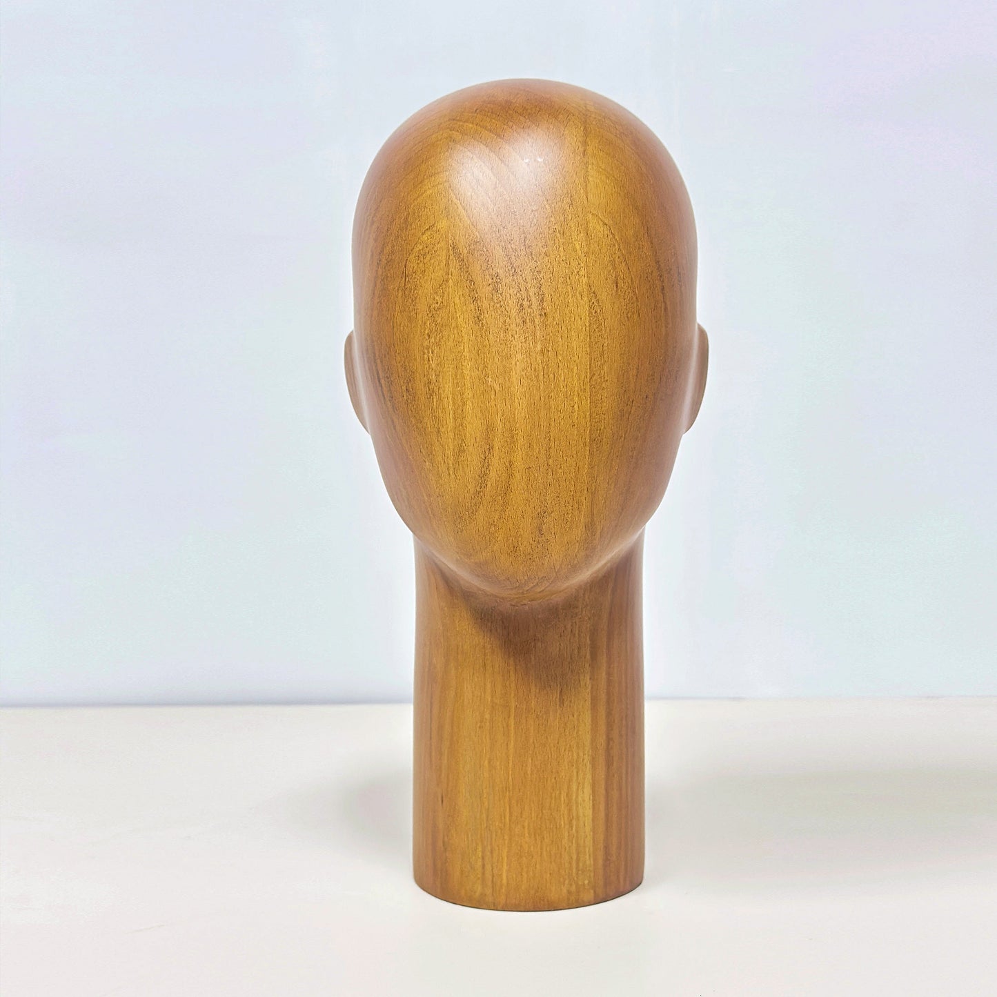 Wooden Mannequin Head Stand | Wig Hat Glasses Tie Display | DE-LIANG