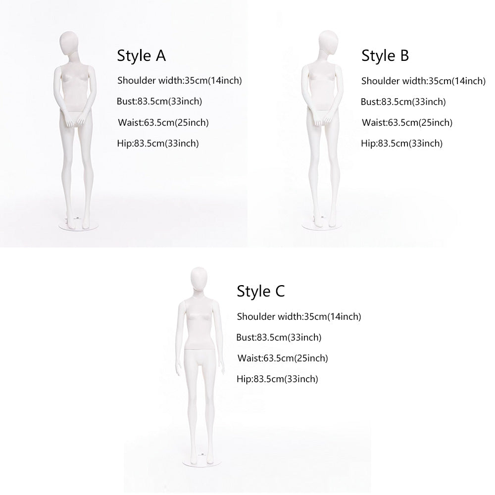 DE-LIANG Female Headless Full Body Mannequins,Linen Fabric Fiberglass Mannequins,Detachable Women Torso Dress Form Suitable For Wedding Store,Clothing Store,Window Display