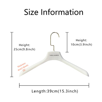 DE-LIANG White Velvet Plastic Hanger for Coat Pants Trouser, Men Woman Wedding dress bridal veil clothing hanger, velvet hanger customize（50PCS) DE-LIANG