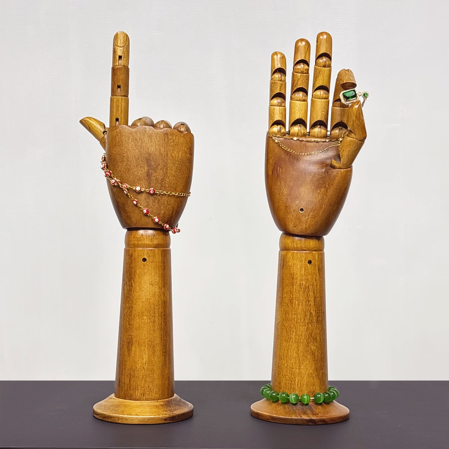 DE-LIANG Wooden Hand Model – Jewelry Display, Glove Mannequin & Sketch Prop