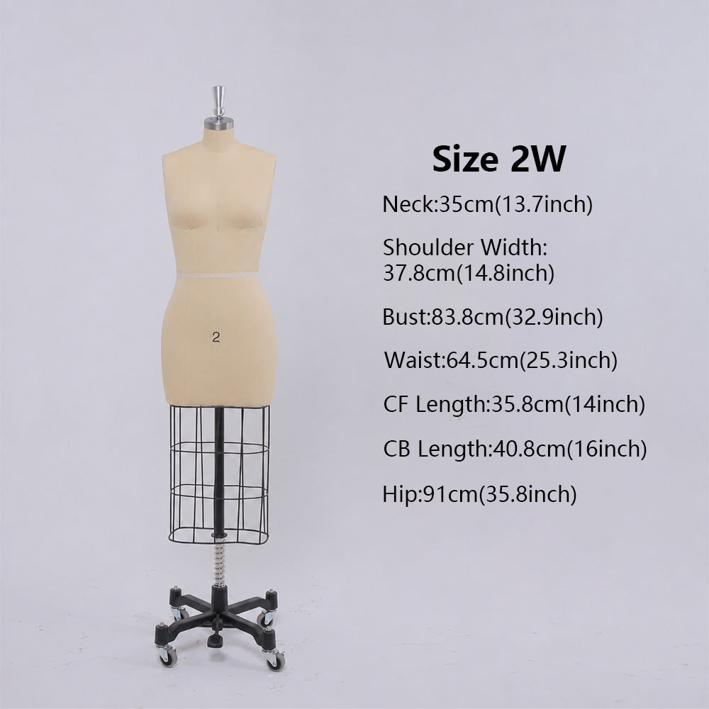 DE-LIANG Professional Bridal & Evening Gown Dress Form, Western Sizes 0-28