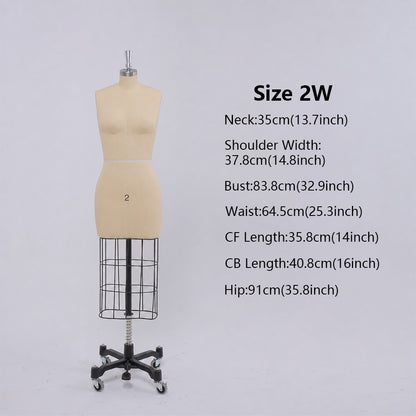 DE-LIANG Professional Bridal & Evening Gown Dress Form, Western Sizes 0-28