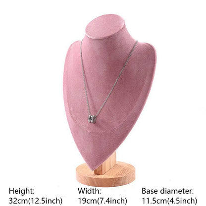 DE-LIANG Pink Velvet Jewelry Display Stand Set – Perfect for Jewelry Stores & Boutiques