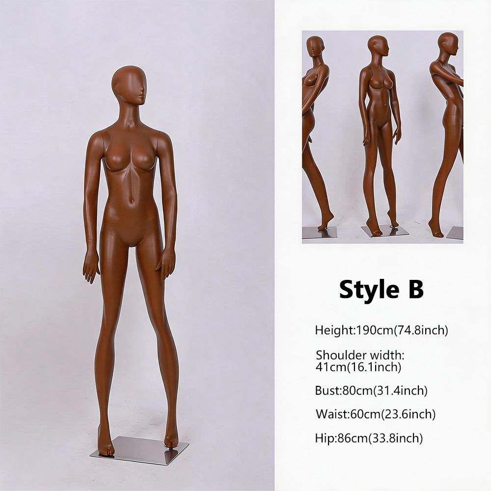 DE-LIANG Mocha Brown Female Full Body Mannequin for Boutique Window Display