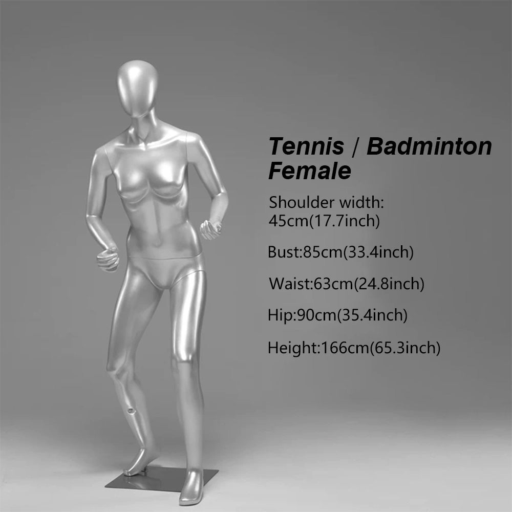 Sports Mannequin Full Body - Golf Tennis Display Prop | Fiberglass Male Female