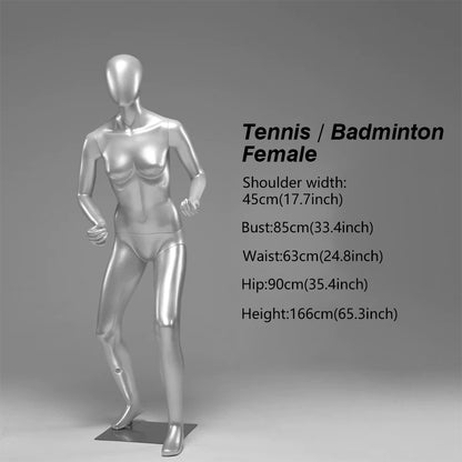 Sports Mannequin Full Body - Golf Tennis Display Prop | Fiberglass Male Female