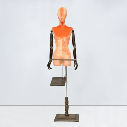 DE-LIANG Velvet Half Body Mannequin for Clothing Boutique & Retail Display | 4 Colors