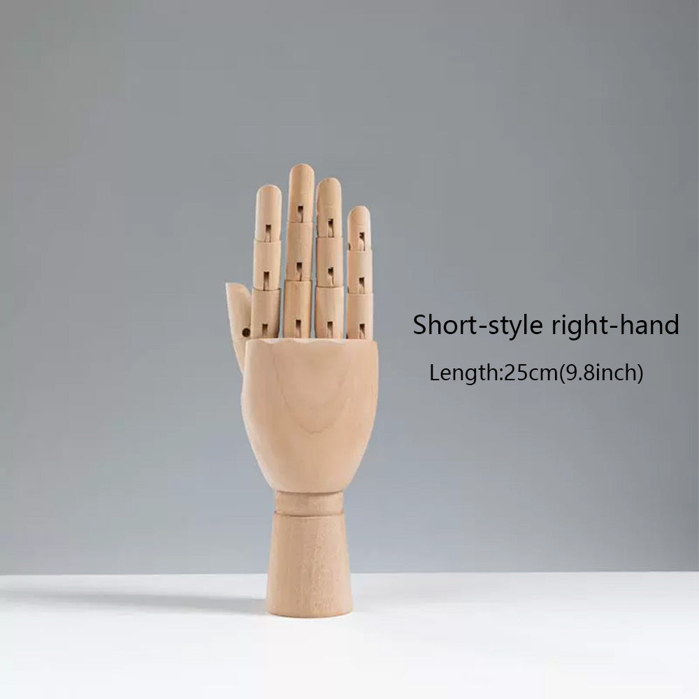DE-LIANG Wooden Articulated Hand Mannequin with Stand – Jewelry & Bag Display Prop