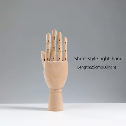 DE-LIANG Wooden Articulated Hand Mannequin with Stand – Jewelry & Bag Display Prop