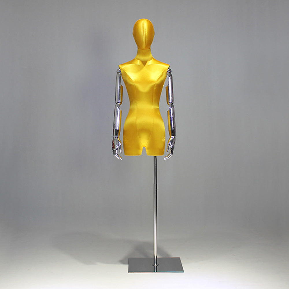 DE-LIANG Female Half Body Mannequin,Fashion Colourful Designer Silk Dress Form, Jewelry Showcase Dummy, Perfect Wedding/Colth Store(Ship by sea) De-Liang Dress Forms