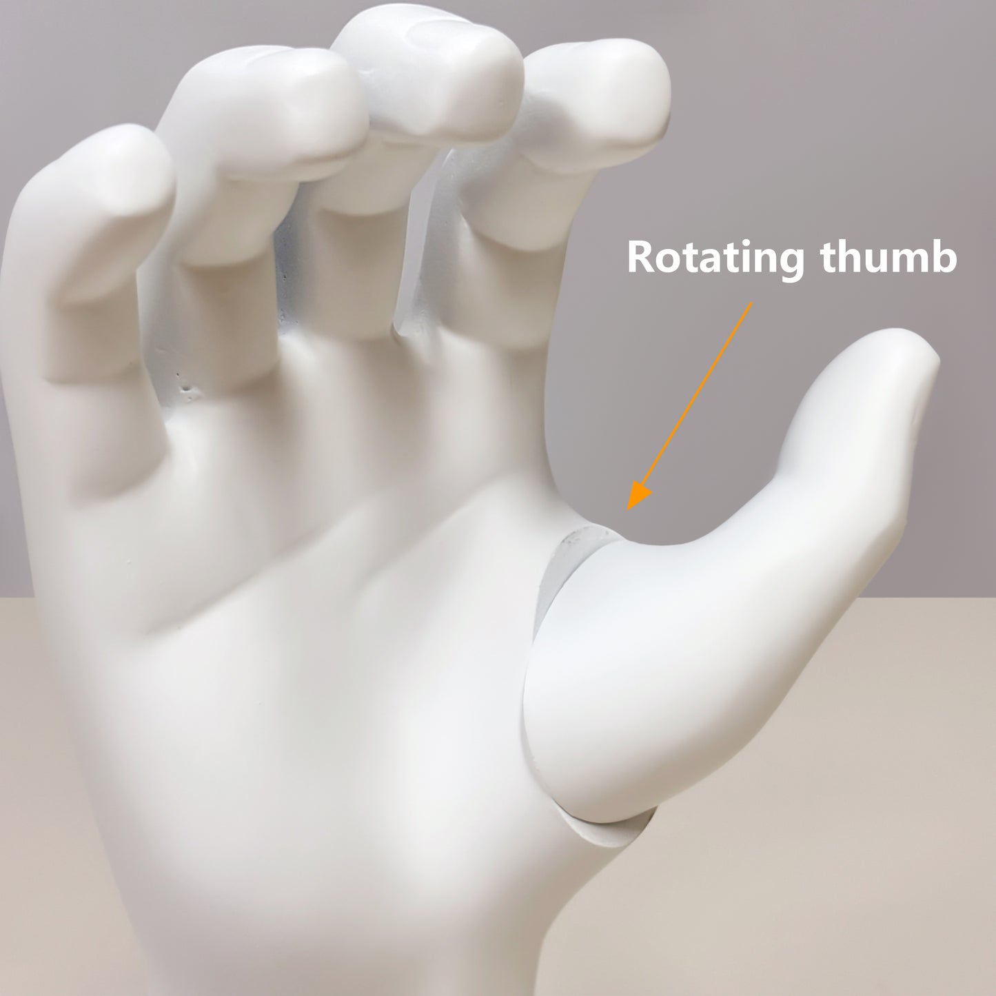 DE-LIANG Matte White Male Fiberglass Hand Display Stand: Jewelry /Watch Display; Sports Gloves and Wristbands Display.