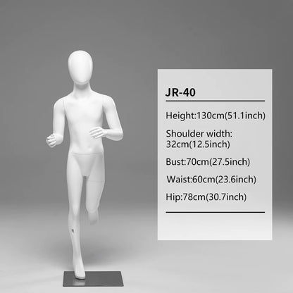 JELIMATE Kids Sports Mannequin Full Body Running & Jumping – Child Athletic Display Form